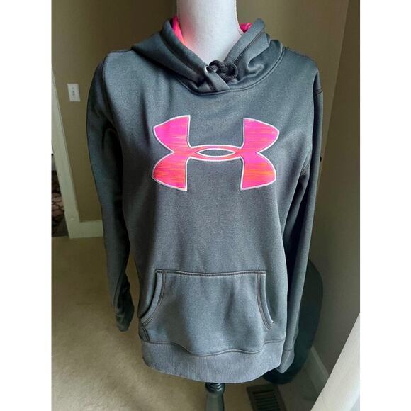 Under Armour ladies gray sweatshirt hoodie size M - Picture 1 of 3
